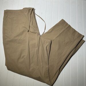 Talbots Classic Stretch Pants Women's Plus Size 18 Beige Straight Career Tan